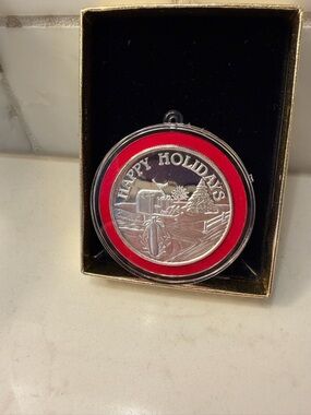 Happy Holidays 1 oz Fine Silver Christmas Round Coin 1996 RARE COLLECTIBLE